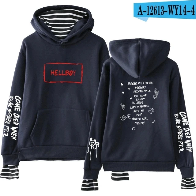 Новинка; Lil Peep Hoodie; Hellboy Lil. peep; для мужчин и женщин; пуловер с капюшоном для мужчин и женщин; Sudaderas Cry; детские толстовки с капюшоном; толстовка с надписью Love