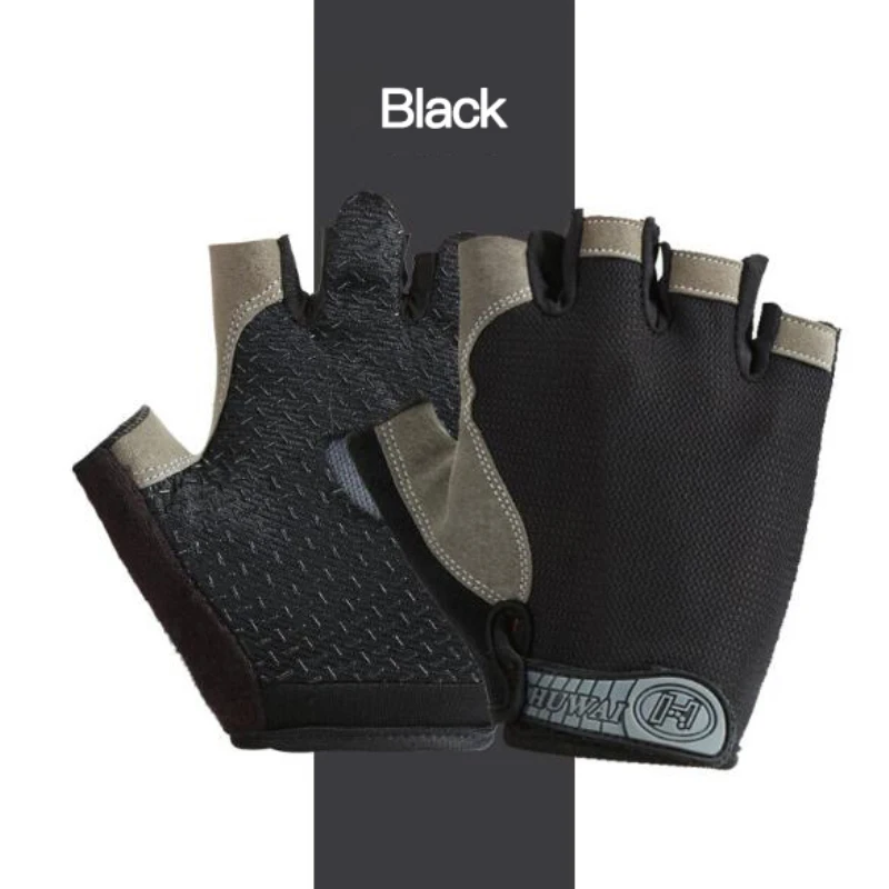 Half Finger Gloves Gym Fitness Anti-Slip Women Men Half Finger Summer Fishing Cycling Fingerless Gloves Female Bicycle Bike