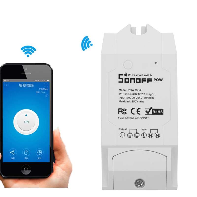 SONOFF POW R2 16A 3500 Вт Wi-Fi переключатель контроллер в режиме реального времени Потребляемая Мощность монитор измерения для умный дом автоматизация homekit