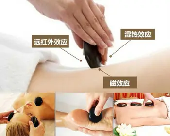 

CE 20Pcs Energy Hot Stone Hot Basalt Stone Massage Therapy With Heating Box Kit