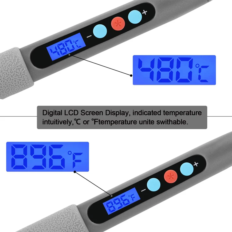 HANDSKIT 220v 110v Digital Soldering Iron Kit Digital Adjust Temperature Control Soldering Iron with Multimeter Welding Tools