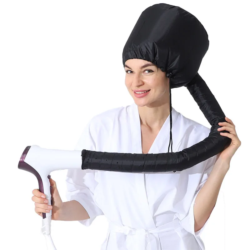 Gorro de secado de pelo suave y portátil para mujer, gorro con capucha, secador de pelo para el hogar, suministro de salón de peluquería, accesorio ajustable, gorro de cabello seco