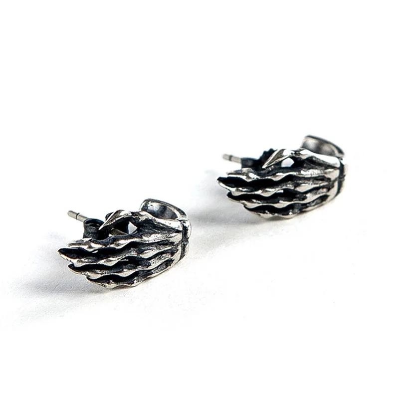 Boucles d'oreille main en argent