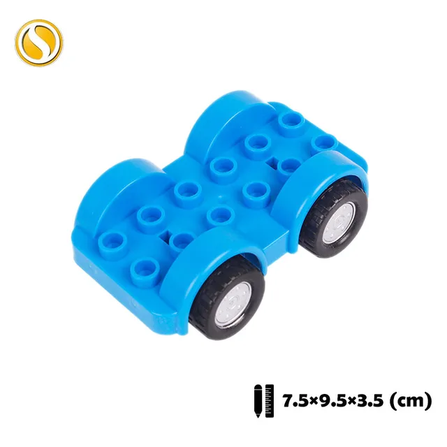 Trailer Car model Airplane Big Building Blocks Vehicle Accessory Compatible Classic Assemble Bricks Children DIY Toys Girl Gift CHE013-lan