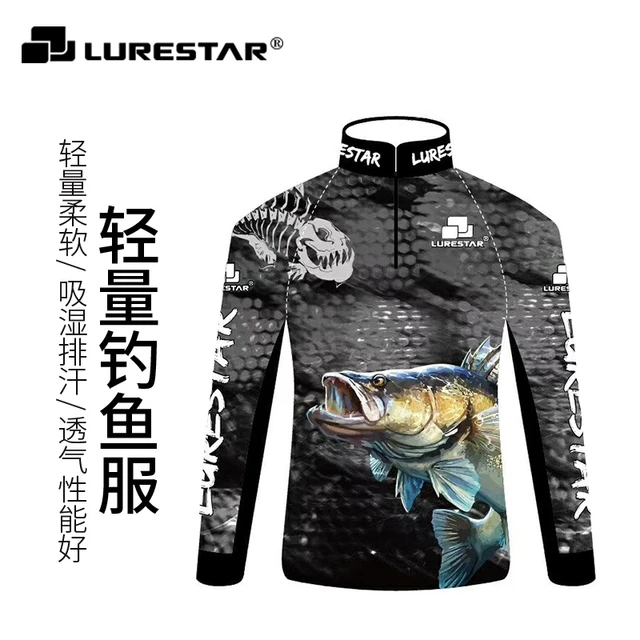 Lurestar Fishing Clothes Lightweight Soft Sunscreen Clothing Anti-UV Jersey  Long Sleeve Shirts Outdoors Waders Pesca