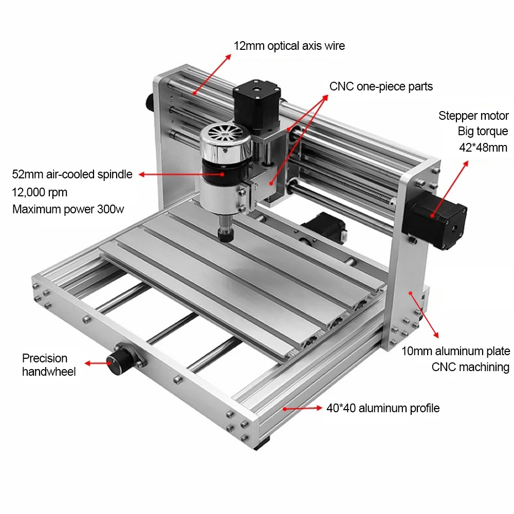 CNC 3018pro-металлический гравер, GRBL контроль с 200 Вт шпиндель DIY ЧПУ машина, 3 оси PCB фрезерный станок, поддержка лазерной гравировки