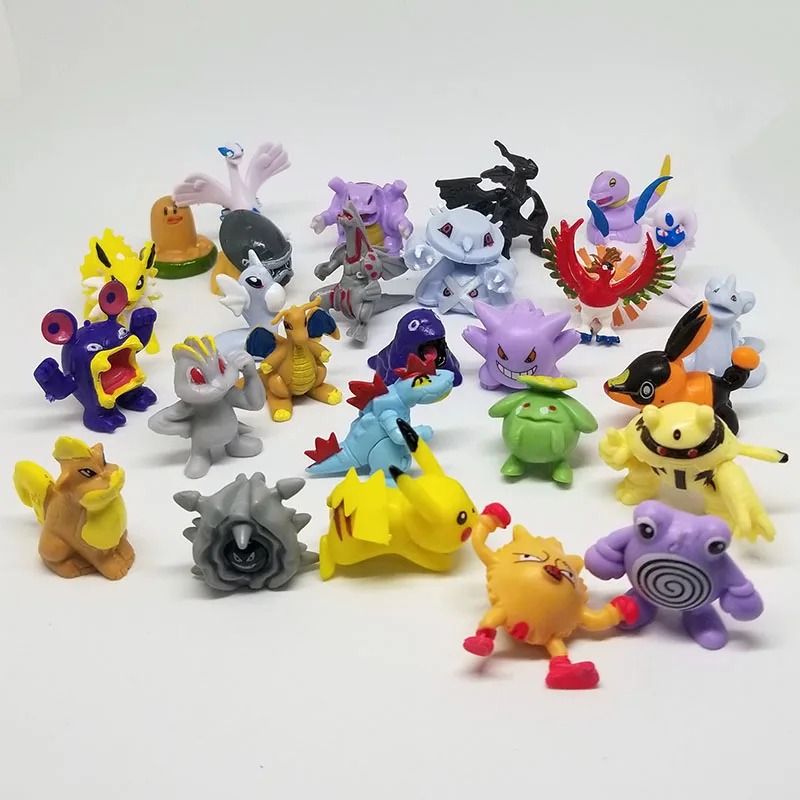 192 различных стилей 24 шт./пакет новая коллекция аниме pokemones фигурки Куклы Игрушка модель 2,5 см-3 см фигурки подарки для детей