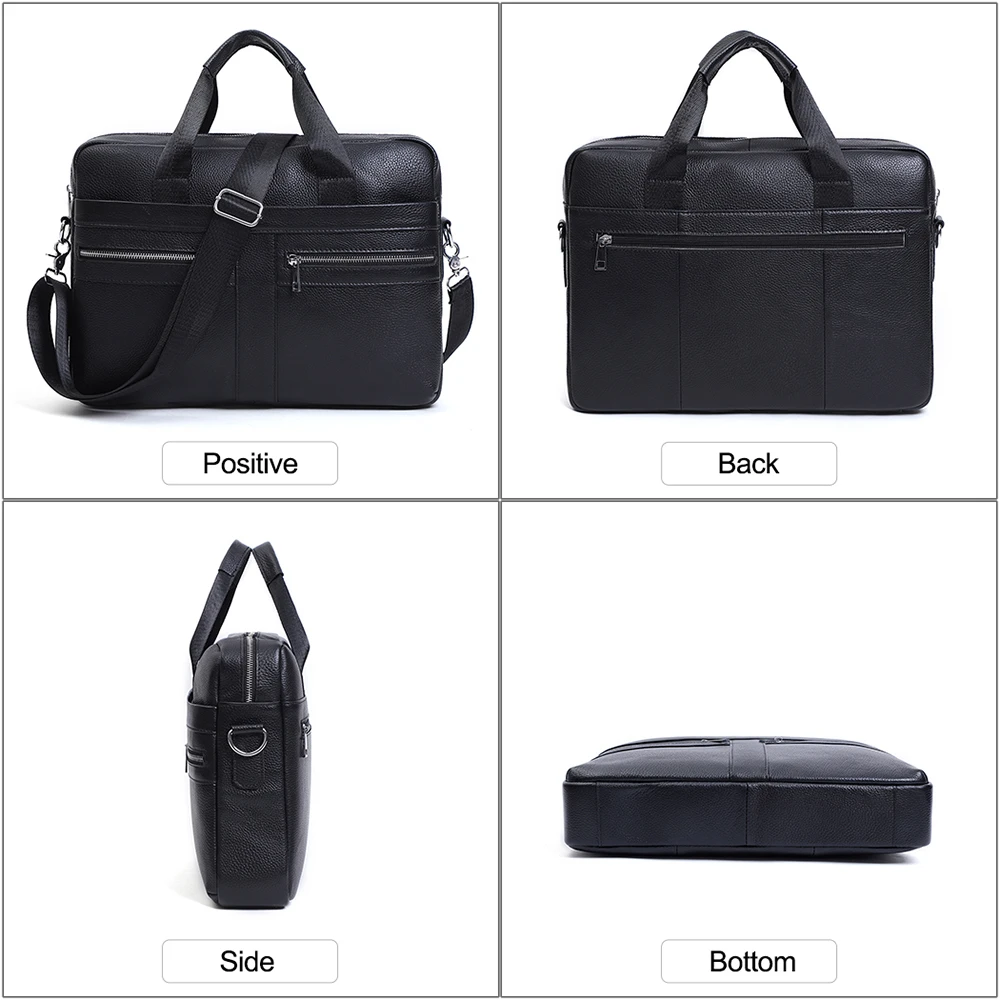 JOYIR Genuine Leather Men\'s Briefcase Male 15.6\