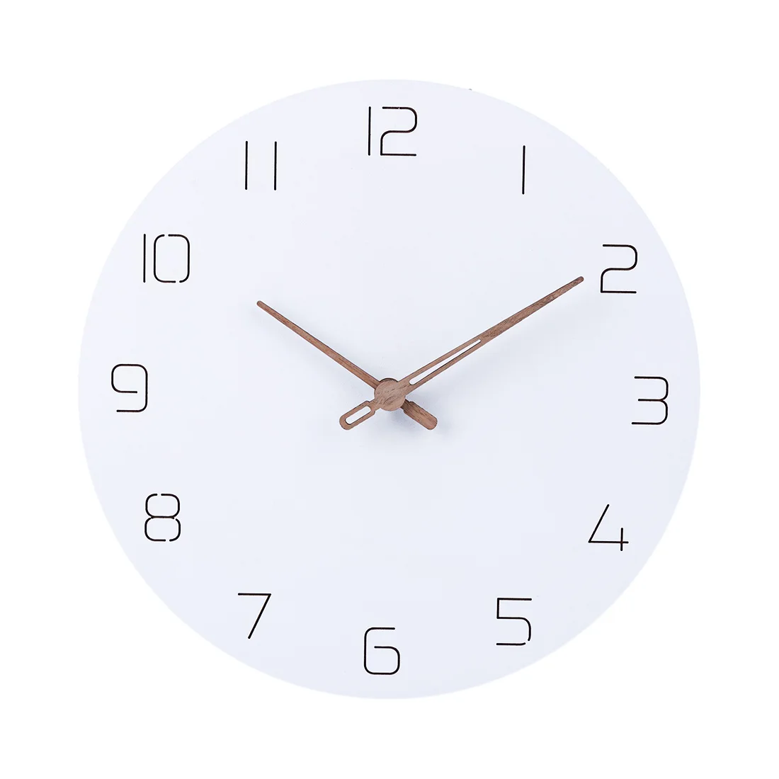 Billig 29cm Nordic Stil Modische Einfache Stille Wanduhren für Home Decor Reines Weiß Typ Wanduhr Quarz Moderne Design timer