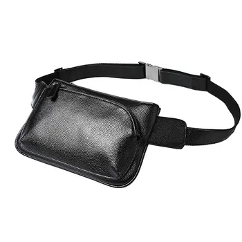 

Leather 2019 new chest bag Fanny pack single shoulder bag simple atmosphere bag