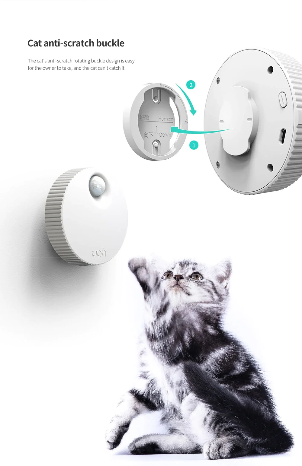 Intelligent Smell Purifier Cat Litter Box Deodorant Partner Pet Deodorizer Cat anti-scratch buckle