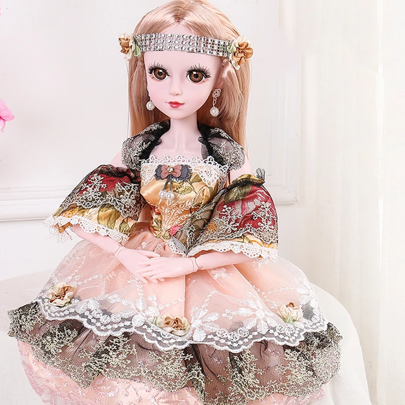 1 комплект 60 см BJD куклы игрушки с одеждой 3D глаза свадебное платье девушка кукла