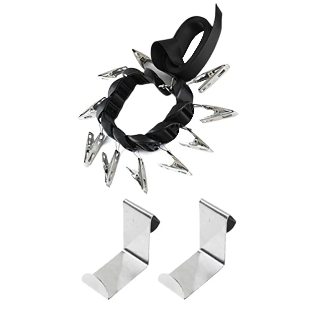 Door Back Coat Hook Frame Free Nail Lanyard Hanger Clip Hanger Frame Hat Door Without Trace Adjustable Storage Hook - Цвет: with 10 clips