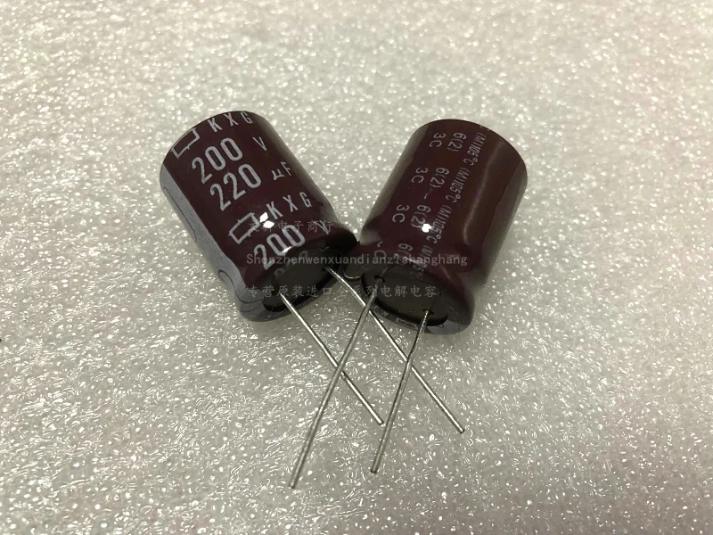 3pcs 220uF 200V NCC Nippon KXG 200V220uF Long life Capacitor 18x25mm