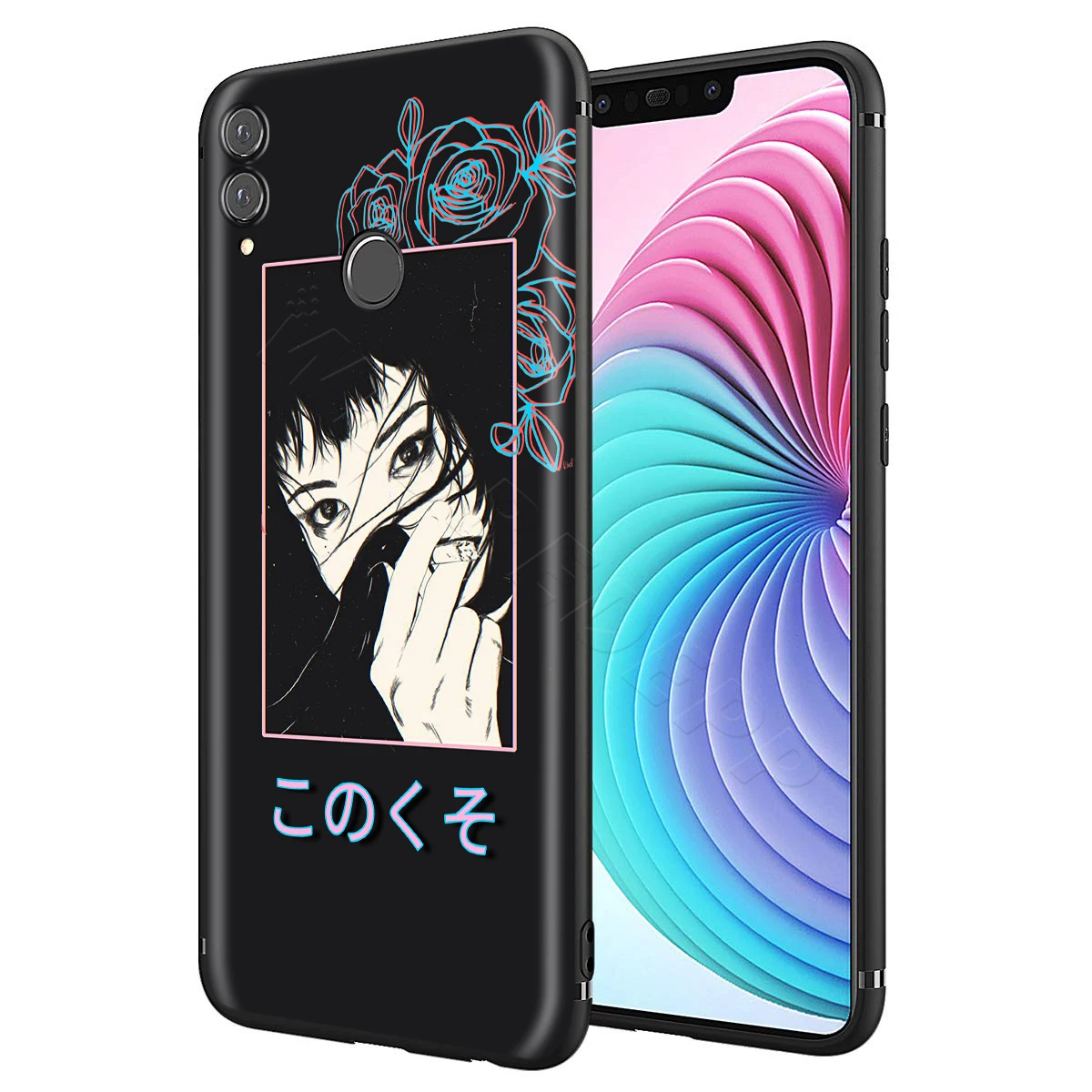 Webbedepp грустный аниме Vaporwave эстетический чехол для Huawei P8 P9 P10 P20 P30 Lite Pro P Smart Z 2019
