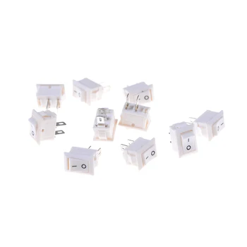 

10pcs/lot 15x10mm White 2PIN SPST ON/OFF KCD11 Boat Rocker Switch 3A/250V Car Dash Dashboard Truck RV ATV Home Use