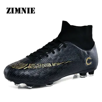 

Men's High Top Training Ankle AG Sole Outdoor Cleats Football Shoes Spike High Ankle Men Crampon Football Boots Original Cleats
