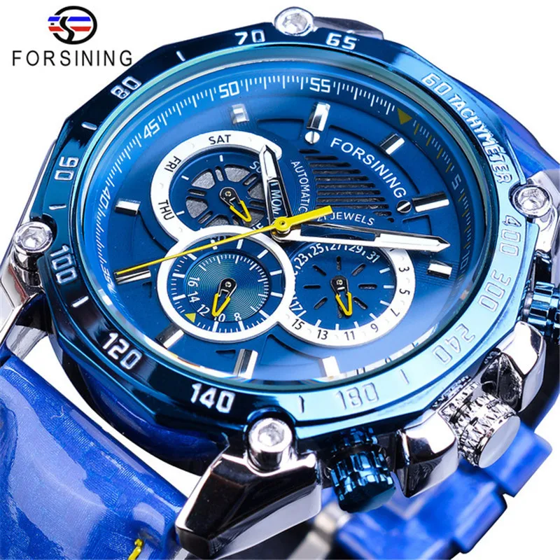 

Forsining Waterproof Multi-functional Analog Watch Men's Stylish Fully Automatic Analog Watch