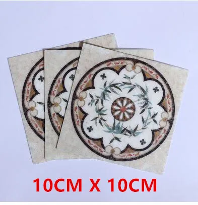 10CM X 10CM 20 шт., европейская самоклеящаяся напольная мозаичная плитка, стикер s, водонепроницаемая Керамическая Настенная Наклейка, обои для домашнего декора, строительный инструмент - Цвет: 10CM X 10CM