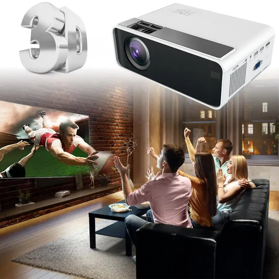 HD 1080P светодиодный смарт-проектор 4K WiFi Bluetooth домашний кинотеатр для 1280*720 разрешение с проекторы Android 110 V-240 V