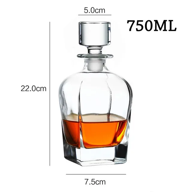 Luxury Whiskey Bottle Wine Bottle Whiskey Decanter Alcohol Container Pourer Wine Carafe Crystal Glass Home Bar Red Wine Bottle B