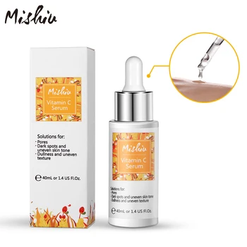 

MISHIU Vitamin C Serum Whitening Face Skin Care Dark Spots Repair Hyaluronic Acid Moisturizing Facial Essence Skin 40ml