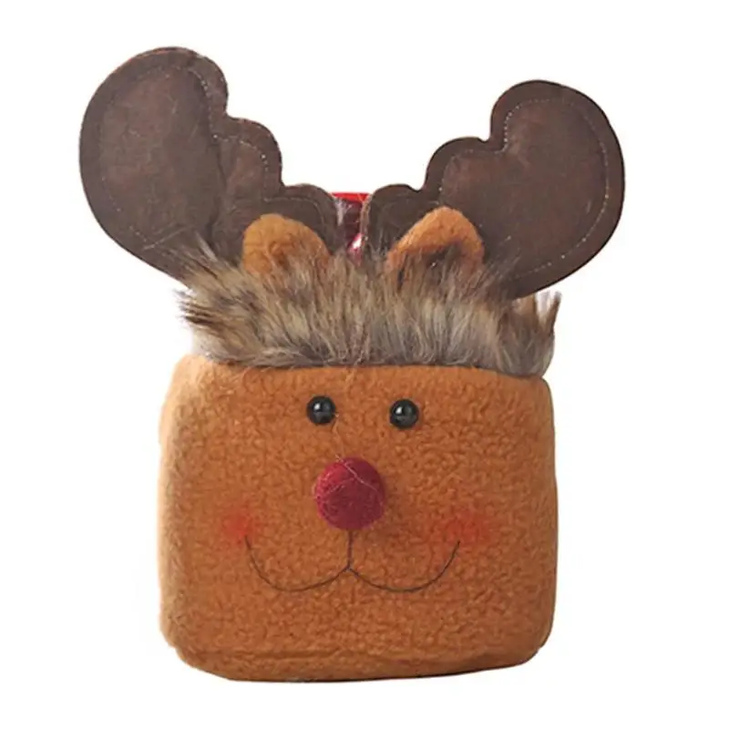 Рождественский Подарочный мешок для конфет, Льняная сумка на шнурке для яблока, детские подарки, вечерние украшения, рождественские украшения, праздничные подарочные принадлежности - Цвет: Elk