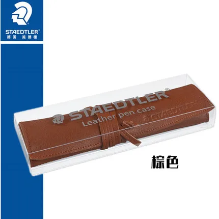 brown 1 шт. кожаный чехол для карандашей STAEDTLER 900 LC-BK/CA бизнес чехол для карандашей ручка для рисования кожаный чехол для карандашей - Цвет: brown