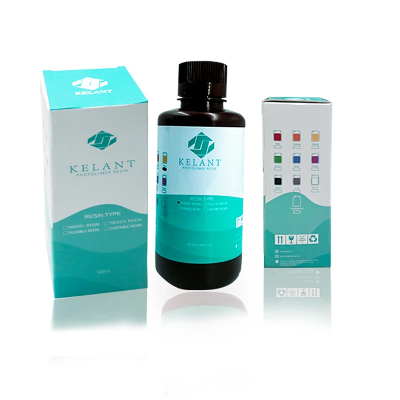 Online Kelant 405nm UV resina para S400 D100 fotón 3D impresora Material de impresión LCD modelo de fundición dureza 500ml líquido botella Gadget