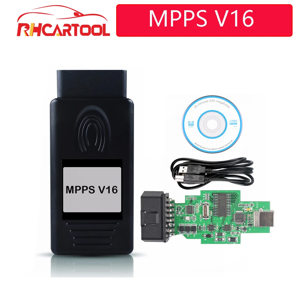 OBD2 MPPS V16 Авто ECU чип тюнинг интерфейс OBD OBDII чтение и запись ECU мигалка для RDC15 EDC16 EDC17