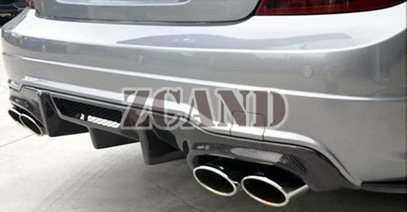 V стиль седан углеродного волокна задний диффузор для Mercedes BENZ W204 C63 купе C250 C300 C350 AMG спортивный бампер 2012
