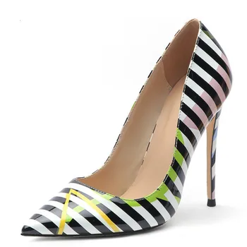 

YECHNE Women High heels Shoes Women Wedding shoes Plus Size Party Pumps Mode Sexy Punctual Teen Pumps Lacquer 2019