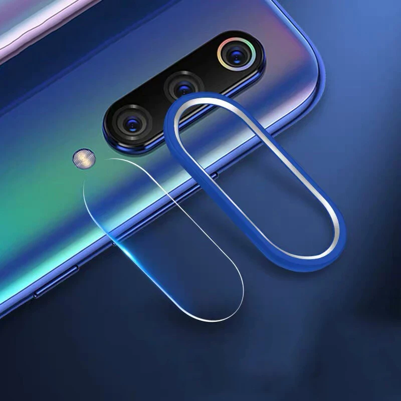 Для Xiaomi mi 9 mi 9 SE Защитная пленка для объектива камеры из закаленного стекла Защитная пленка для объектива камеры чехол с металлическим кольцом - Цвет: Blue Ring And Glass