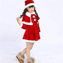 Рождественская одежда для малышей, платье для подростков 11, 12, 13 лет, зимний комплект из 3 предметов, теплый наряд Санты, новогодние вечерние платья для маленьких девочек, 19Nov