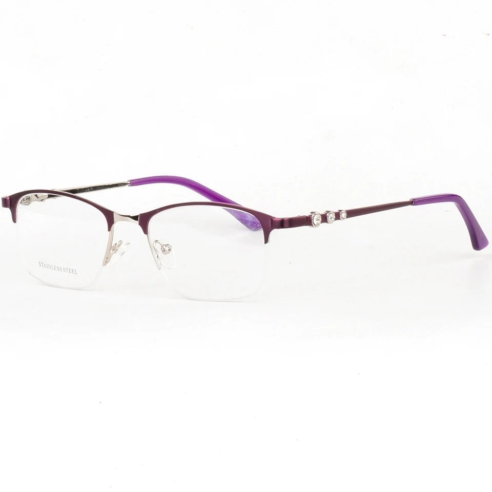 Полуободок, металлическая оправа для очков, женские винтажные оптические очки по рецепту, прозрачные линзы, элегантные женские роскошные Брендовые очки для чтения близорукости
