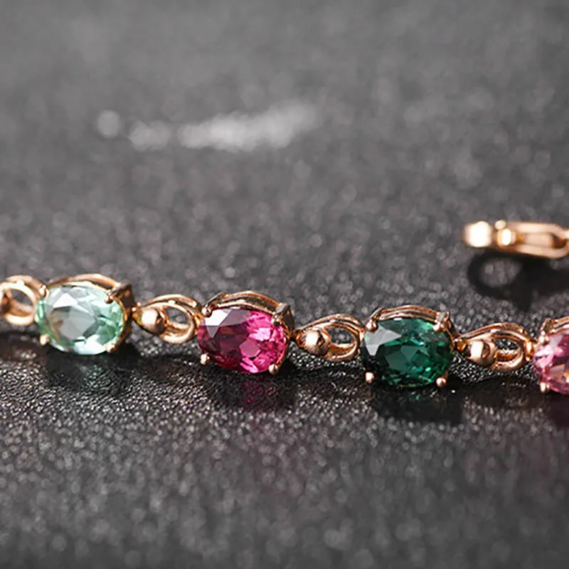 Bague Ringen, высокое качество, 7 цветов, турмалин, драгоценный камень, браслет для женщин, элегантный, нежный, серебряный, 925, ювелирные изделия для свадьбы, вечерние