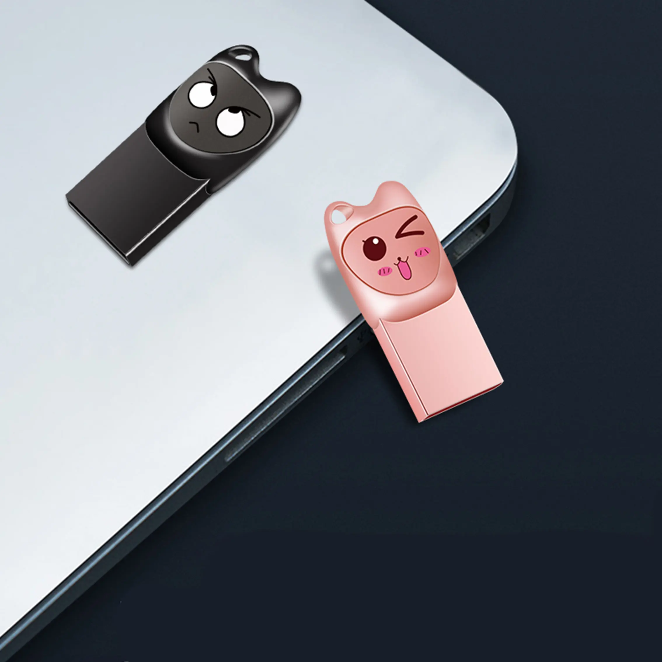 Ins/Милая флешка в виде кота из мультфильма, милый usb флеш-накопитель, мини карманный размер 32 г, 64 г, флеш-накопитель, подарок для влюбленных, бесплатный адаптер OTG, флешка
