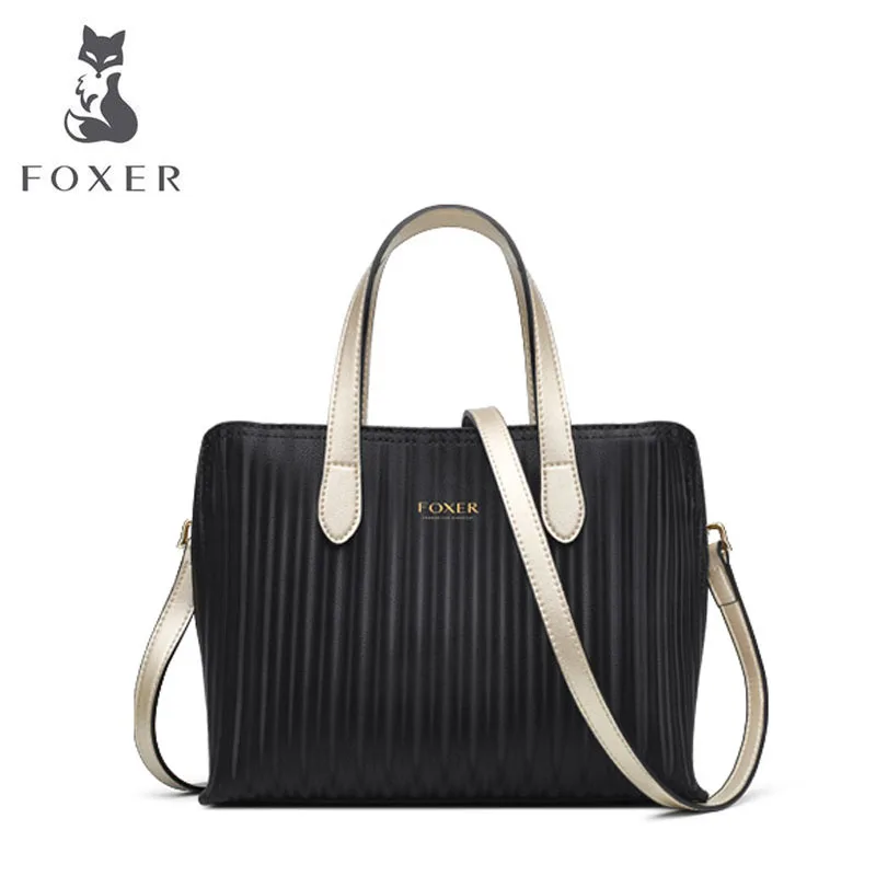 

FOXER luxury luxury high quality bag female 2019 new wave fashion atmosphere handbag simple temperament large capacity shoulder