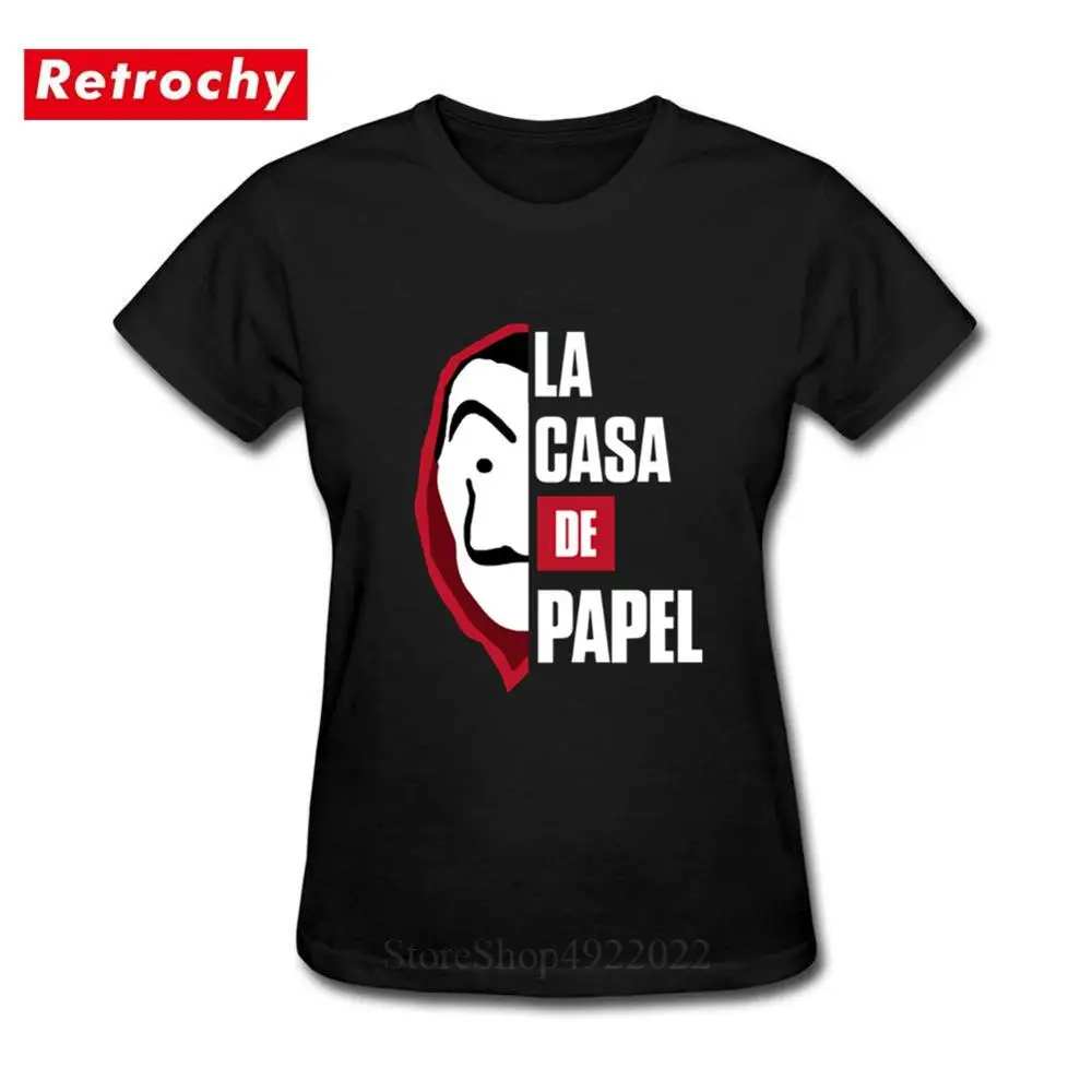Новое поступление, забавная футболка La Casa De Papel, Femme Money Heist, футболки, сериал, женская футболка с коротким рукавом, House Of paper, крутая футболка