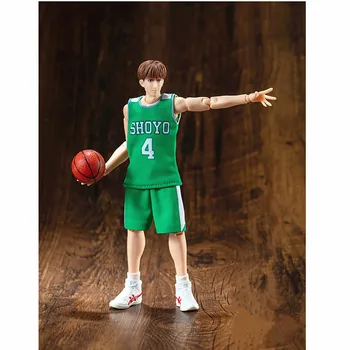 

18CM SLAM DUNK Basketball SHOYO Coach Point Guard Fujima Kenji Movable GK Statue PVC Action Figure Collection Model Toy A8