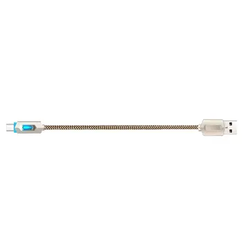 

Mobile LED Charger Cable Nylon Braided Cable Charging Data Transfer Type-C Transmission Cable Suitable for phone dropshipping