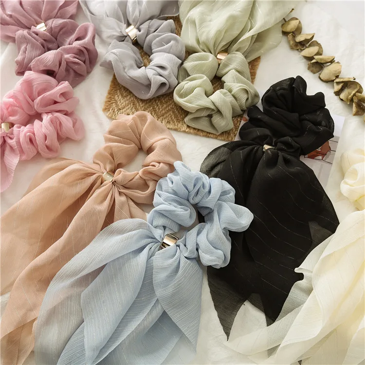 Модные ленты для волос женский шарф для волос эластичная богемная повязка для волос бант волосы резиновые завязки Девушки аксессуары для волос оптом