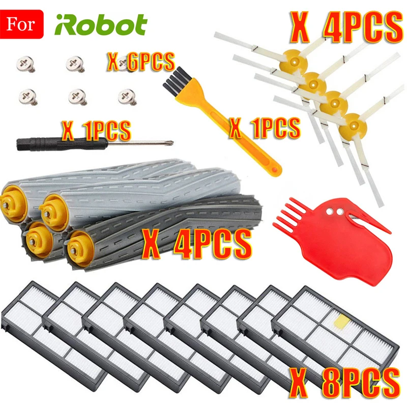 

For IRobot Roomba Vacuum Cleaner Parts Kit Series 800 860 865 866 870 871 880 885 886 890 900 960 966 980 - Brushes And Filters