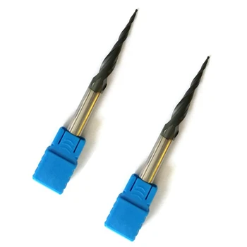 

2Pcs/Lot R0.5xD6x30.5x75Lx2F Solid Tungsten Carbide Ball Nose Taper End Mill Cone Type CNC Milling Cutter Tool