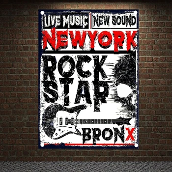 

Large Rock Hip Hop Reggae Banners & Flags Tapestry Wall Art Metal Music Cloth Poster Bedroom Dormitory Decor Hanging Painting 7