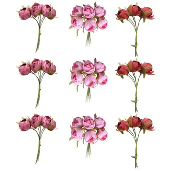 

9Pcs Wedding Decorative Flower DIY Wreath Bridal Headdress (Random Color)