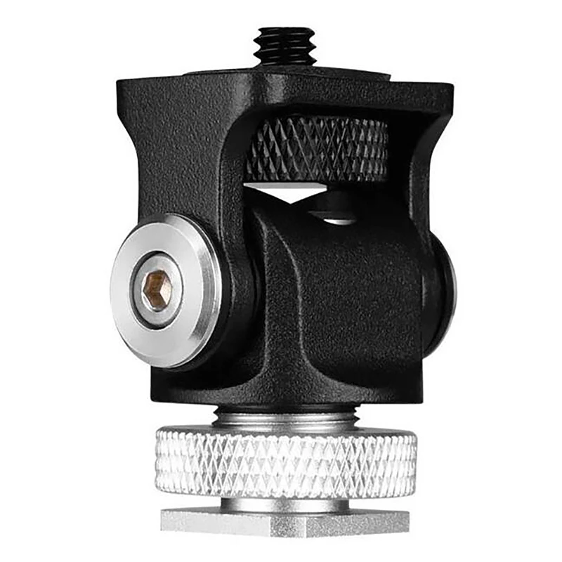 Mini Hot Shoe Mount Monitor Microphone Flash Holder 1/4 Inch Screw Camera Bracket Tripod Head for Accessori | Электроника