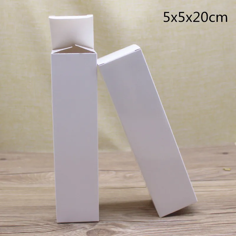 50pcs wholesale gifts package boxes 5x5x8/10/12/15/20cm series paper box white home party suppiles box