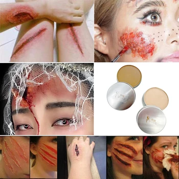 

15g/30g Pad Nose Halloween Knife Scars Wrist Cosplay Flesh Color Cover Eyebrows Mud Skin Wax Shaping Special Effect Makeup TSLM2