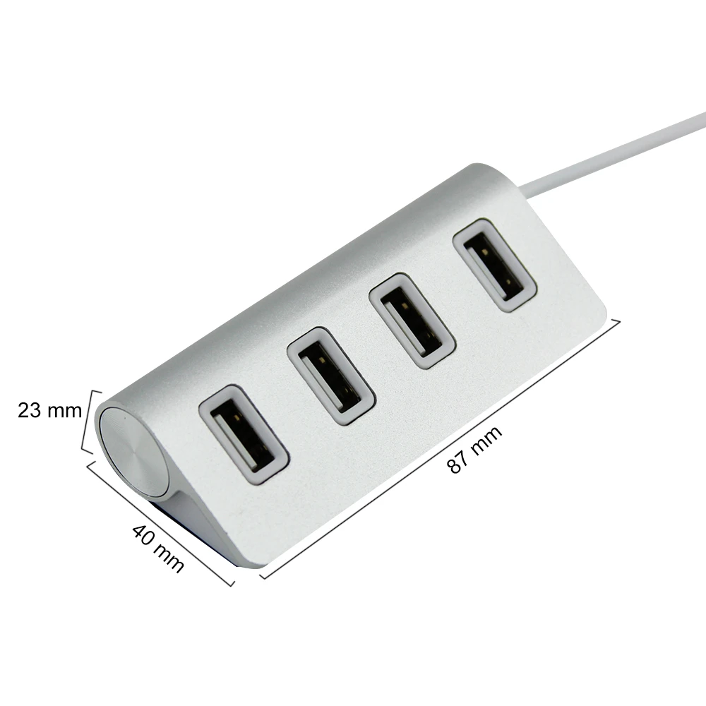USB chyi Hub 2,0 высокоскоростной 4 порта мульти-Сплиттер Алюминиевый компьютер Asscessories кардридер портативный адаптер для ноутбука планшета